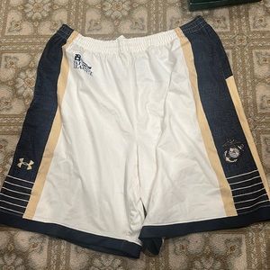 Men’s Under Armour Navy Midshipmen Lacrosse Shorts. Size: XL